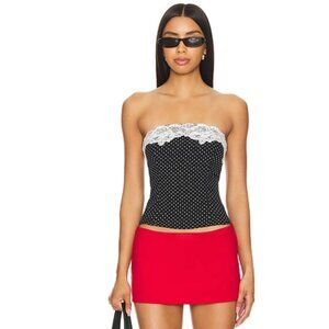 Revolve more to come polka dot Tube top